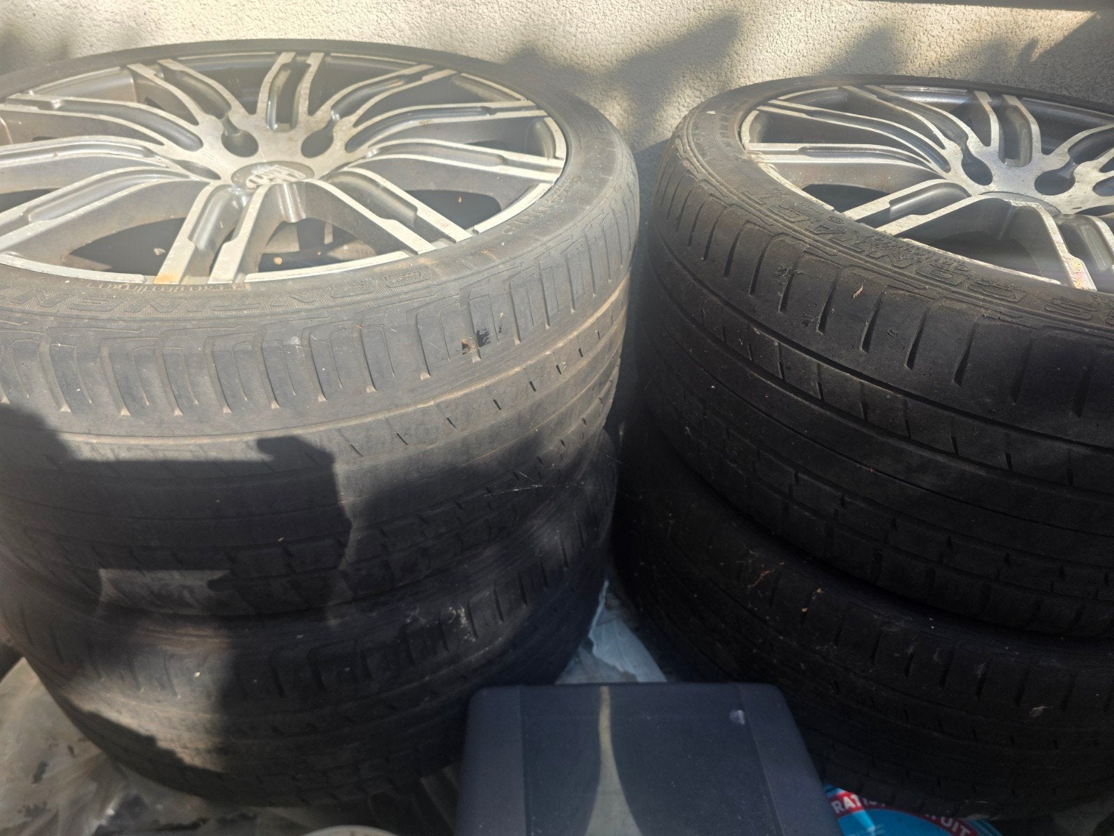 4 Velgen Porsche Cayenne 295/35/21 - 1 gerepareerd, Auto-onderdelen, Banden en Velgen, Ophalen of Verzenden, 21 inch, Zomerbanden