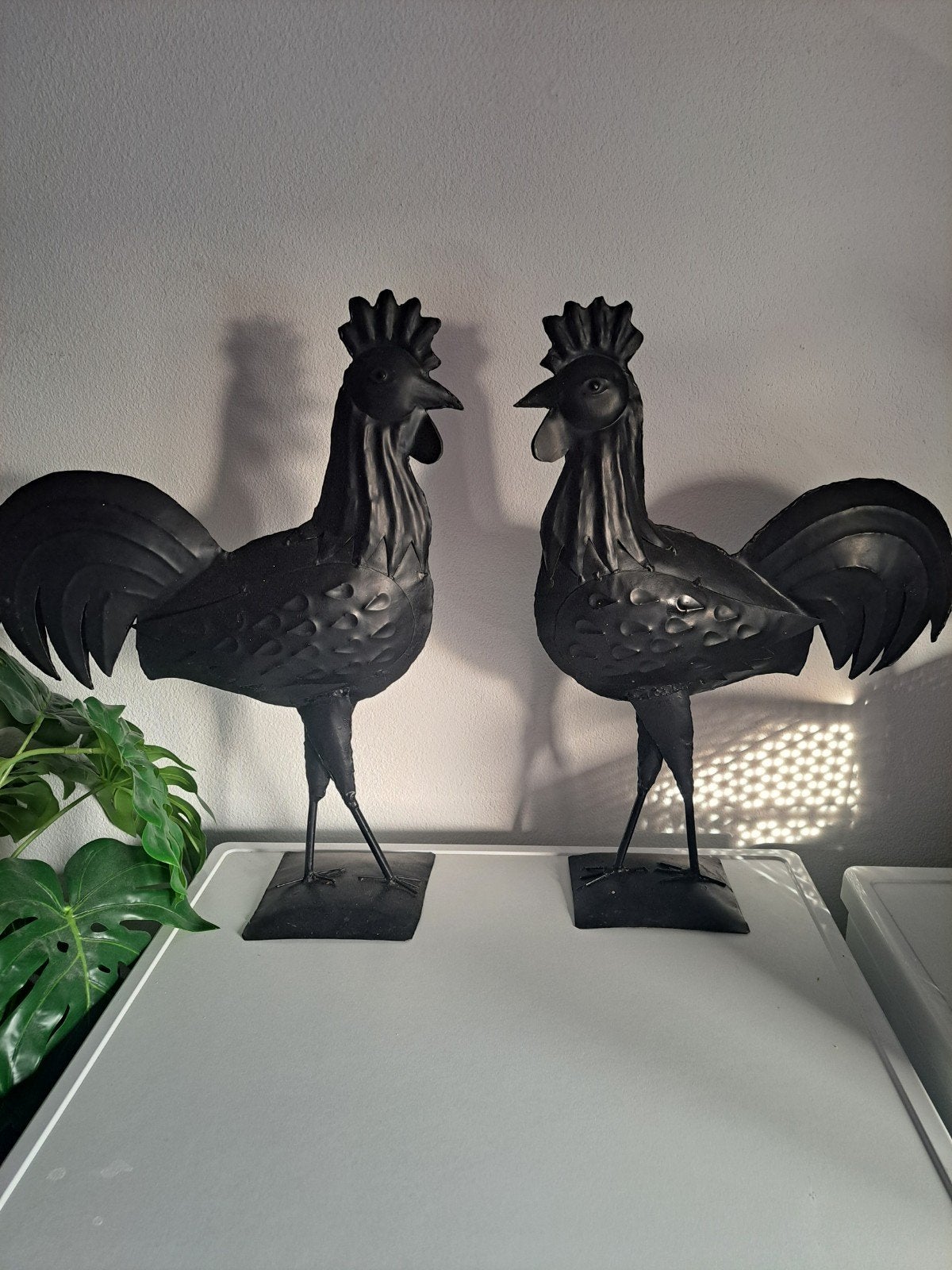2 Super leuke zwarte kippen van metaal, Ophalen of Verzenden