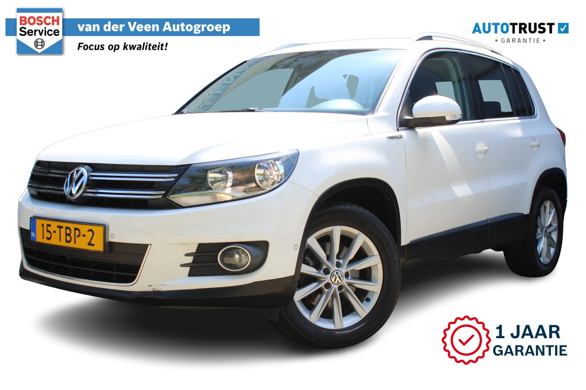 Volkswagen Tiguan 1.4 TSI Sport&Style | Incl. 12 maanden Gar, Voorwielaandrijving, Euro 5, Zwart, 4 cilinders