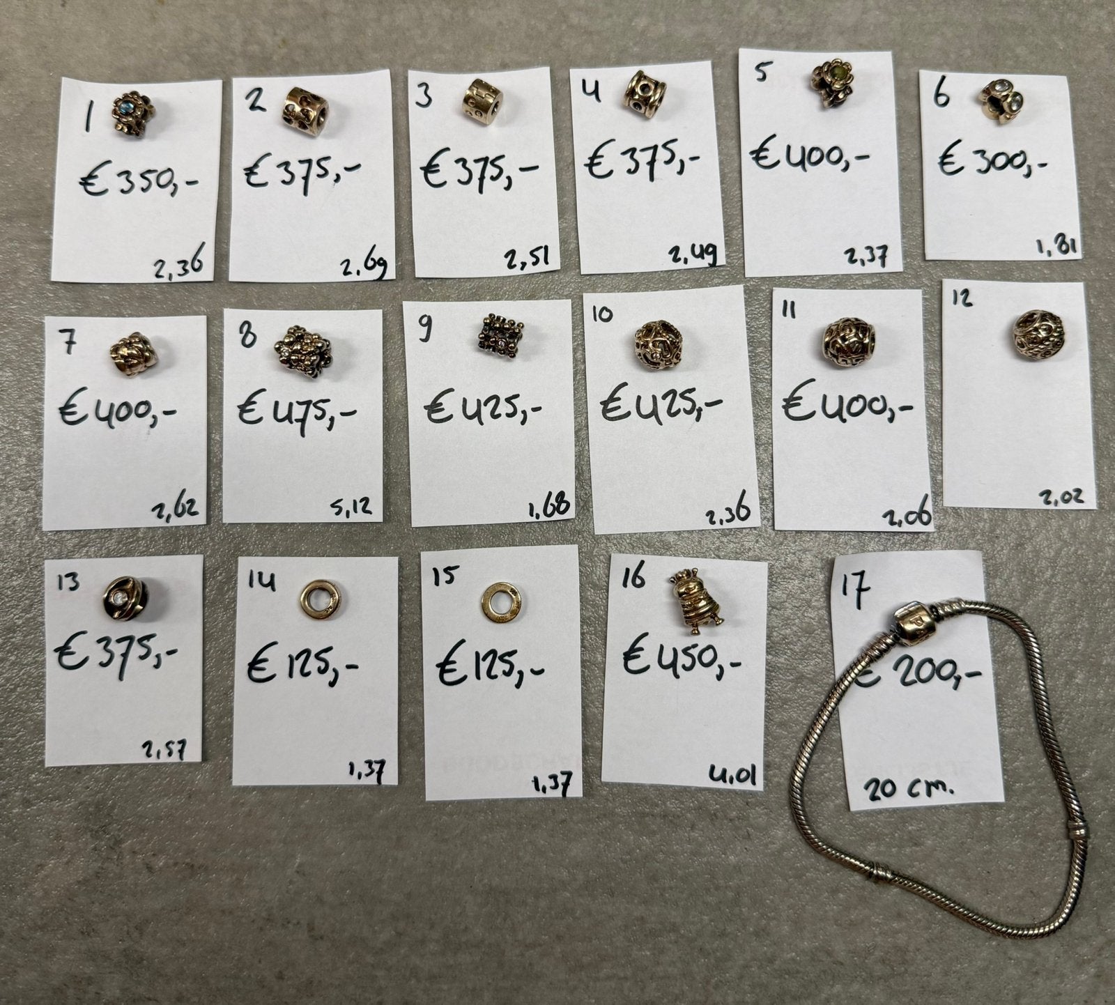 14 Karaat gouden panora bedels, Ophalen of Verzenden, Zo goed als nieuw, Goud, Pandora