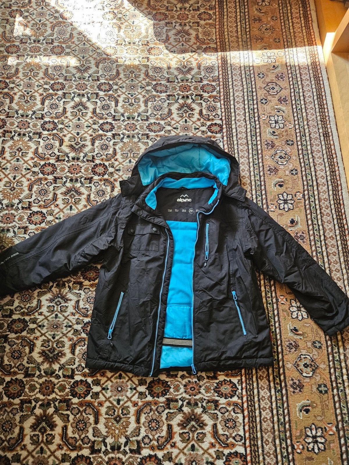 Alpine ski-jas zwart/blauw, maat 152 (11-12 jaar), Ophalen, Jack, Maat 36 (S), Gedragen