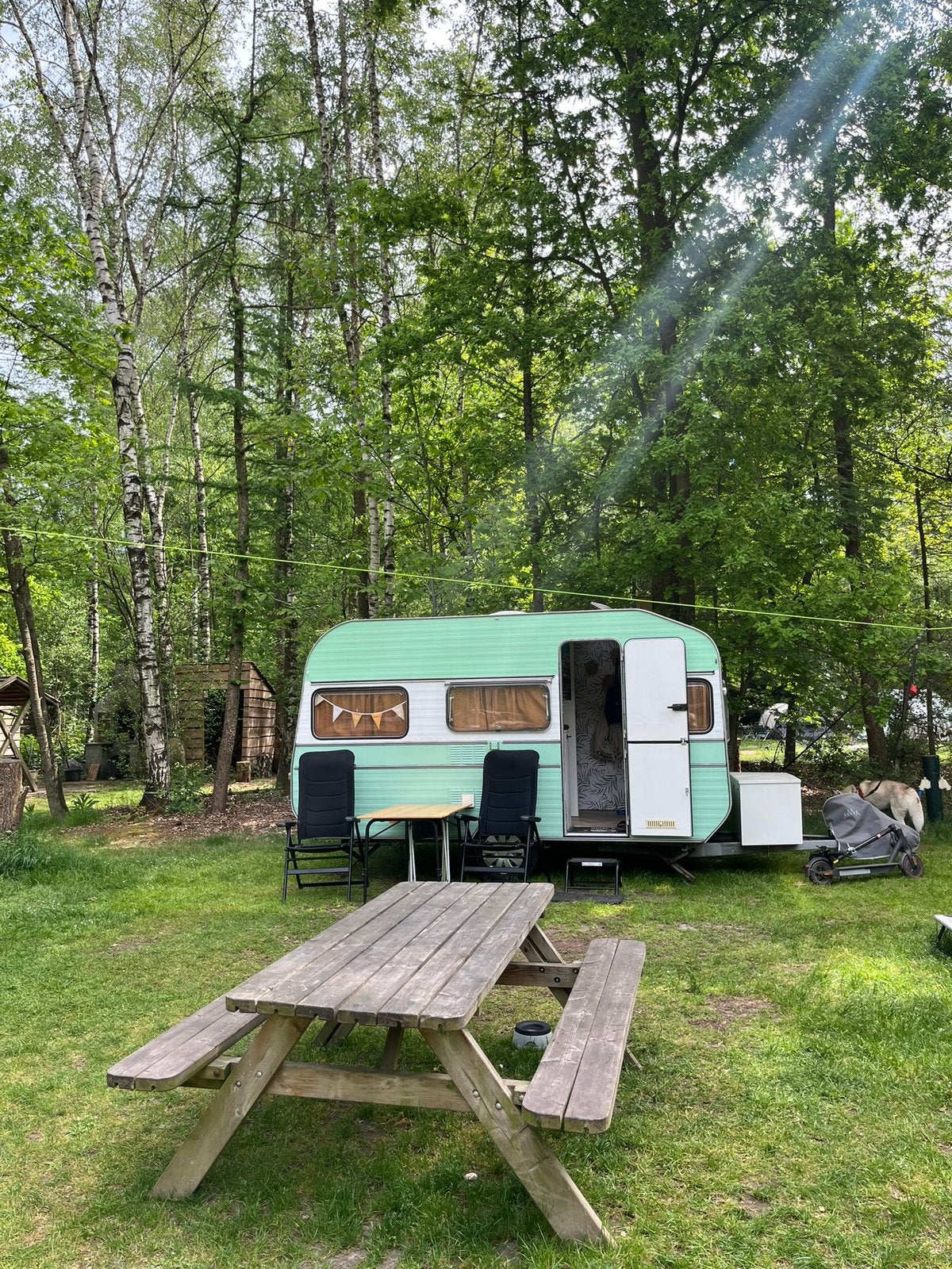 knusse caravan te koop, Caravans en Kamperen, Koelkast, Avento, Treinzit, Tot en met 3