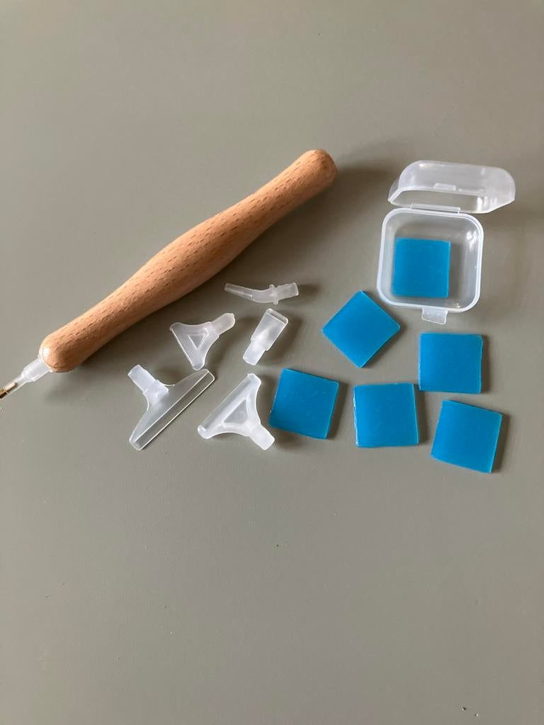 Diamond Painting Pen Set met Wax en Opzetstukken, Diamond painting, Nieuw, Meerkleurig, Overige merken