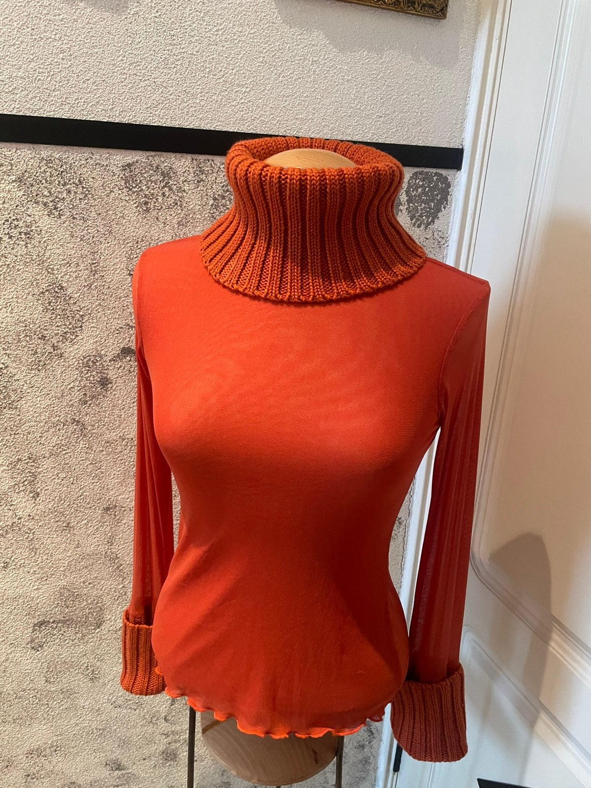 Roestbruine/oranje coltrui S, Overige kleuren, Nieuw, Ophalen of Verzenden, Lange mouw