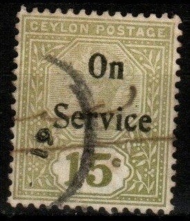 Mooi kavel Commonwealth Ceylon LZD226., Ophalen of Verzenden, Gestempeld