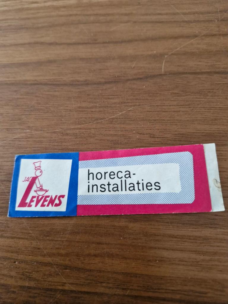 7561 Vintage sticker Jag Levens Horeca Installaties, Ophalen of Verzenden, Gebruikt, Bedrijf of Vereniging