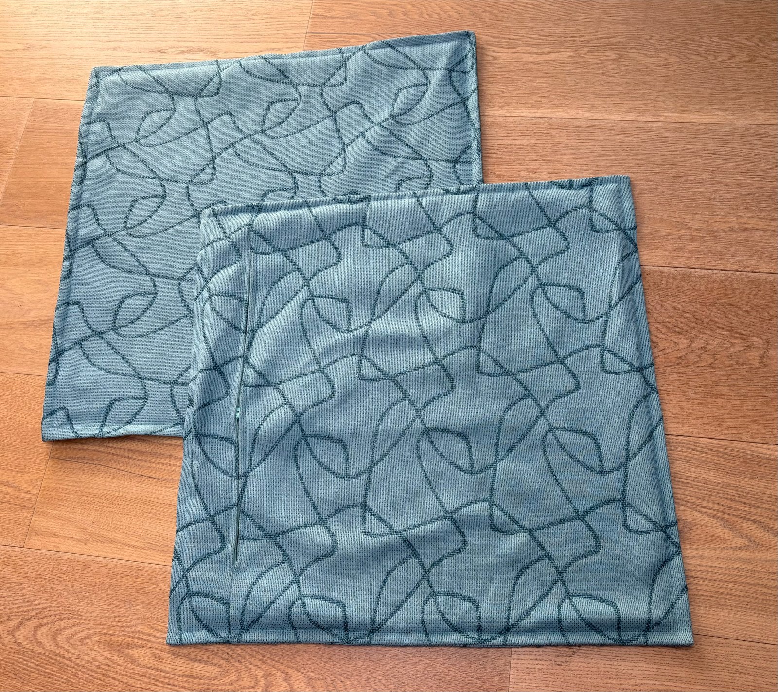 Set van 2 Grote Kussenhoezen 70x70 cm | Blauw | Abstract, Blauw, Met print, Ophalen of Verzenden, Zo goed als nieuw
