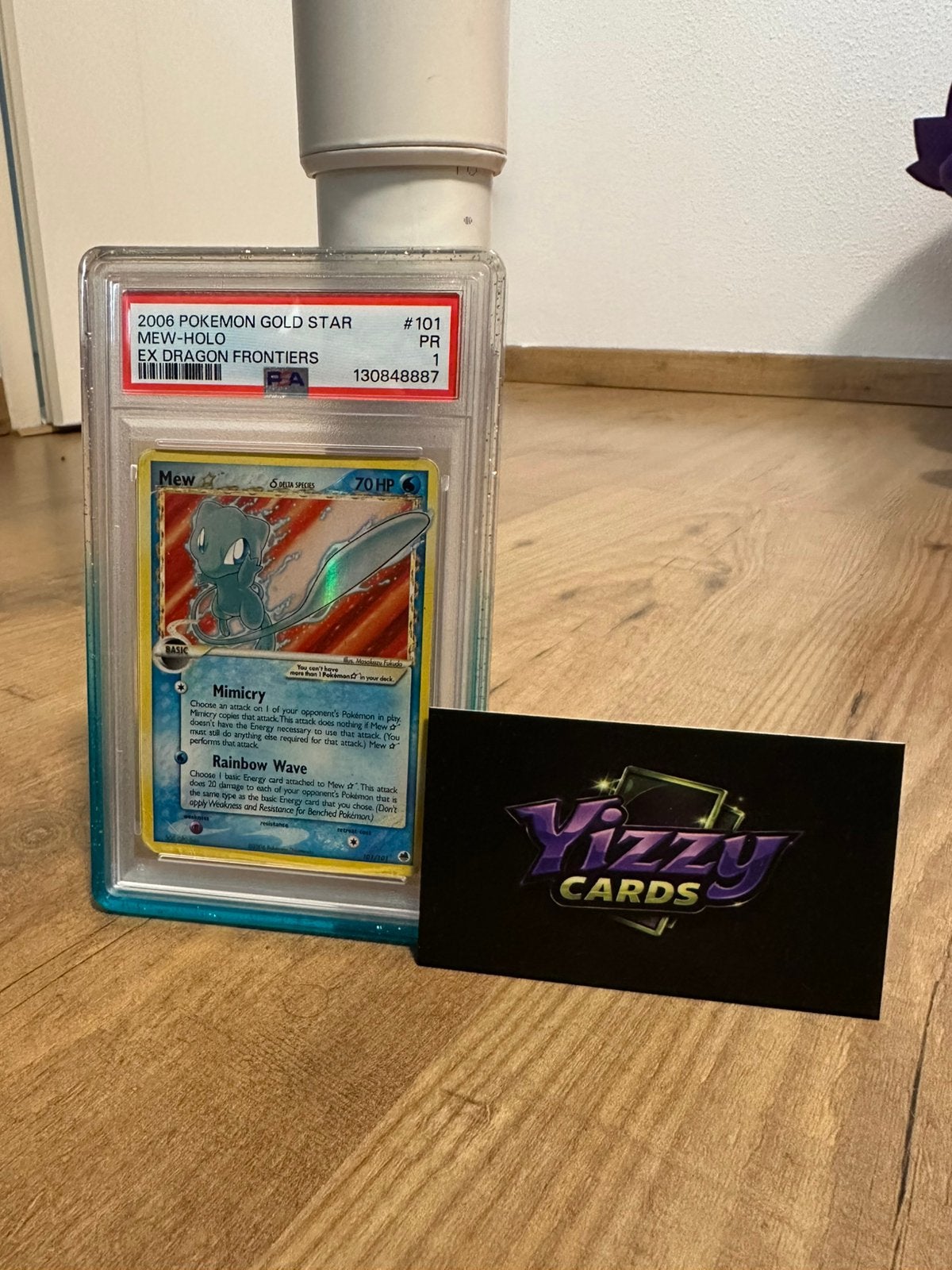 Mew gold star PSA 1, Ophalen, Zo goed als nieuw, Foil