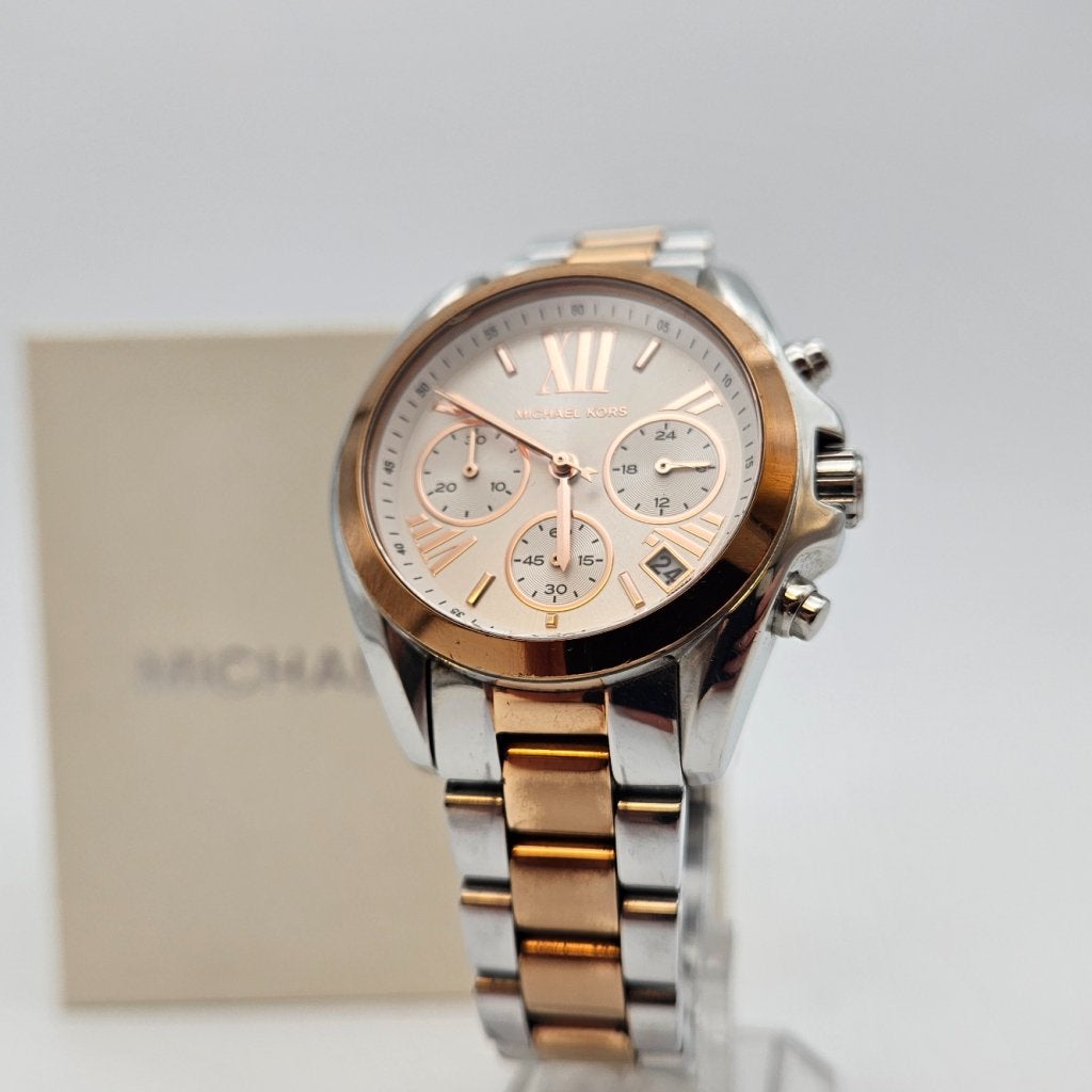 Michael Kors Bradshaw 2-Tone MK-7258 Dames Horloge, Michael Kors, Gebruikt, Support@michaelkors.com, 11 West 42nd Street
New York, NY 10036
United States