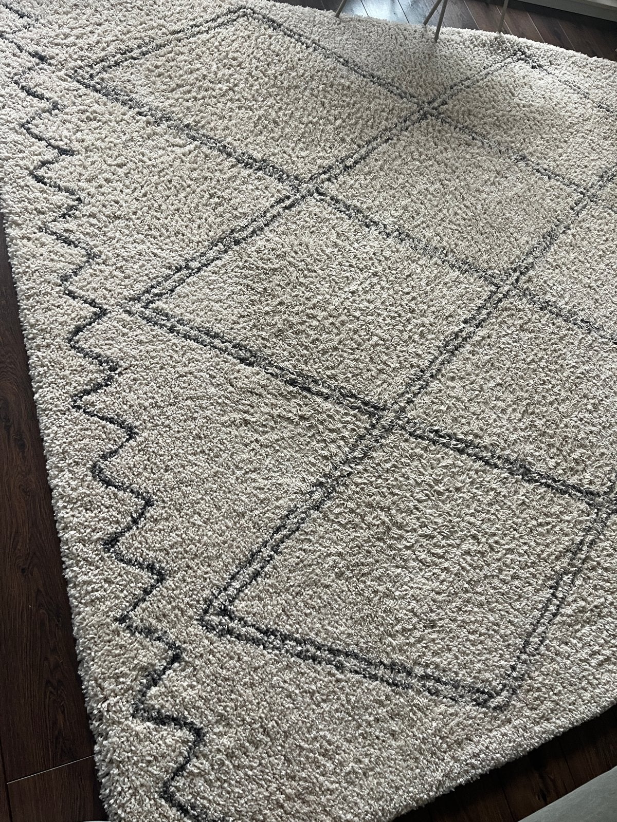 Karwei | Vloerkleed Varamin ruit crème grijs 240 x 290 cm, Huis en Inrichting, Ophalen, Gebruikt, 200 cm of meer, 200 cm of meer