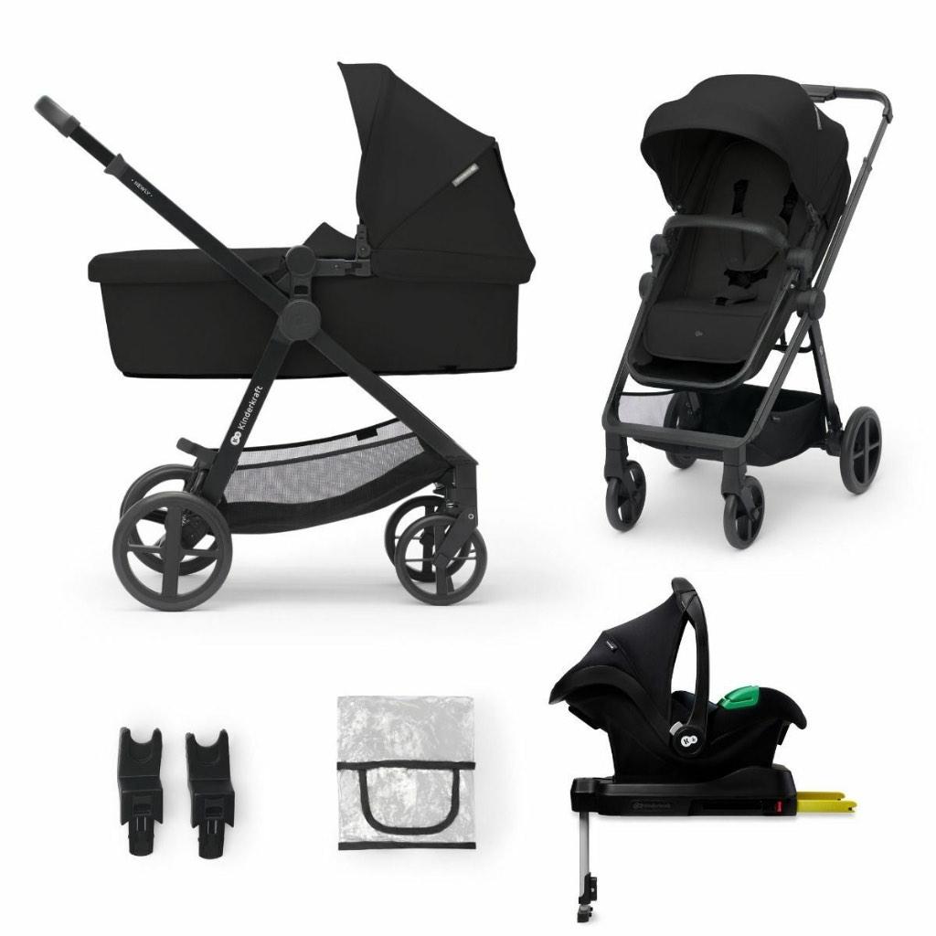 Kinderwagen Kinderkraft Newly 4-in-1 Pro Classic Black, Overige merken, Ophalen of Verzenden, Zo goed als nieuw, Combiwagen