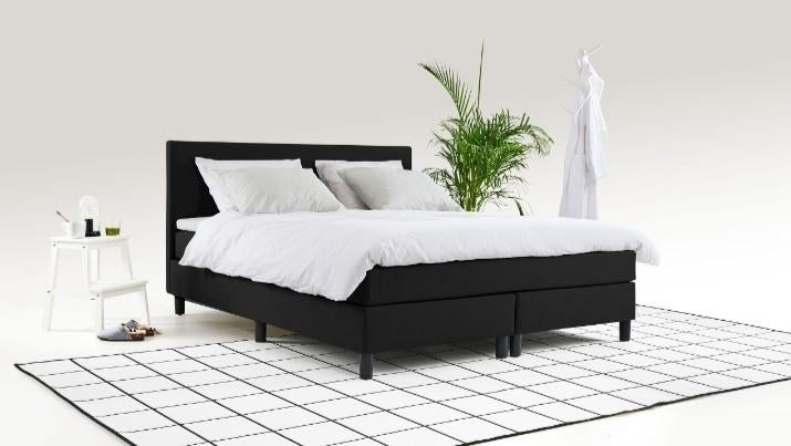 Boxspring Owen 160x200 cm met topper, z.g.a.n., Huis en Inrichting, Ophalen, Tweepersoons, Zo goed als nieuw, 200 cm