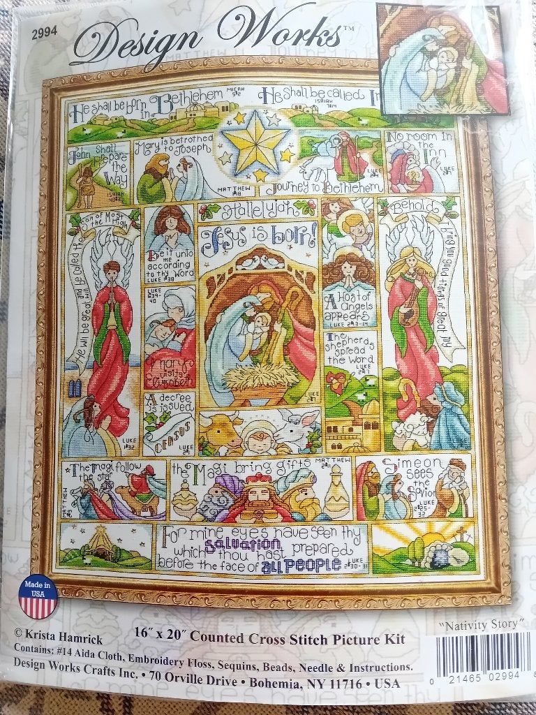 Borduurpakket Nativity Story van Design Works, Ophalen of Verzenden, Nieuw, Borduurpakket