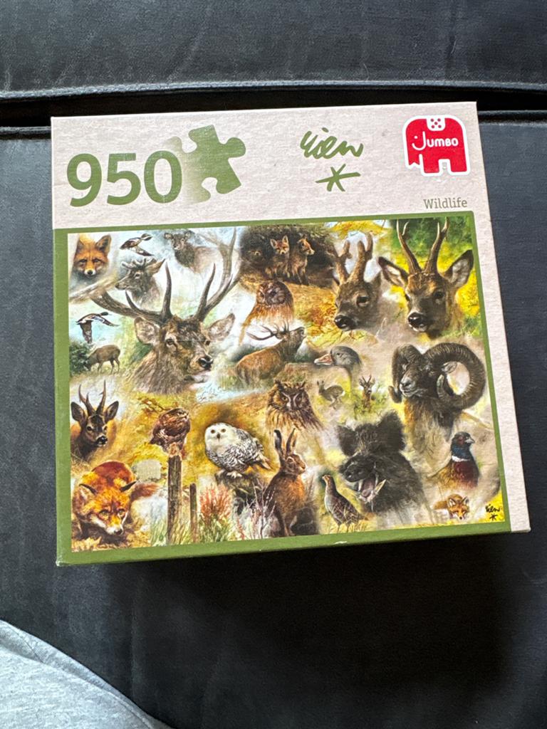 Jumbo Wildlife Puzzel 950 Stukjes - Dieren Thema, Ophalen of Verzenden, 500 t/m 1500 stukjes, Gebruikt, Legpuzzel