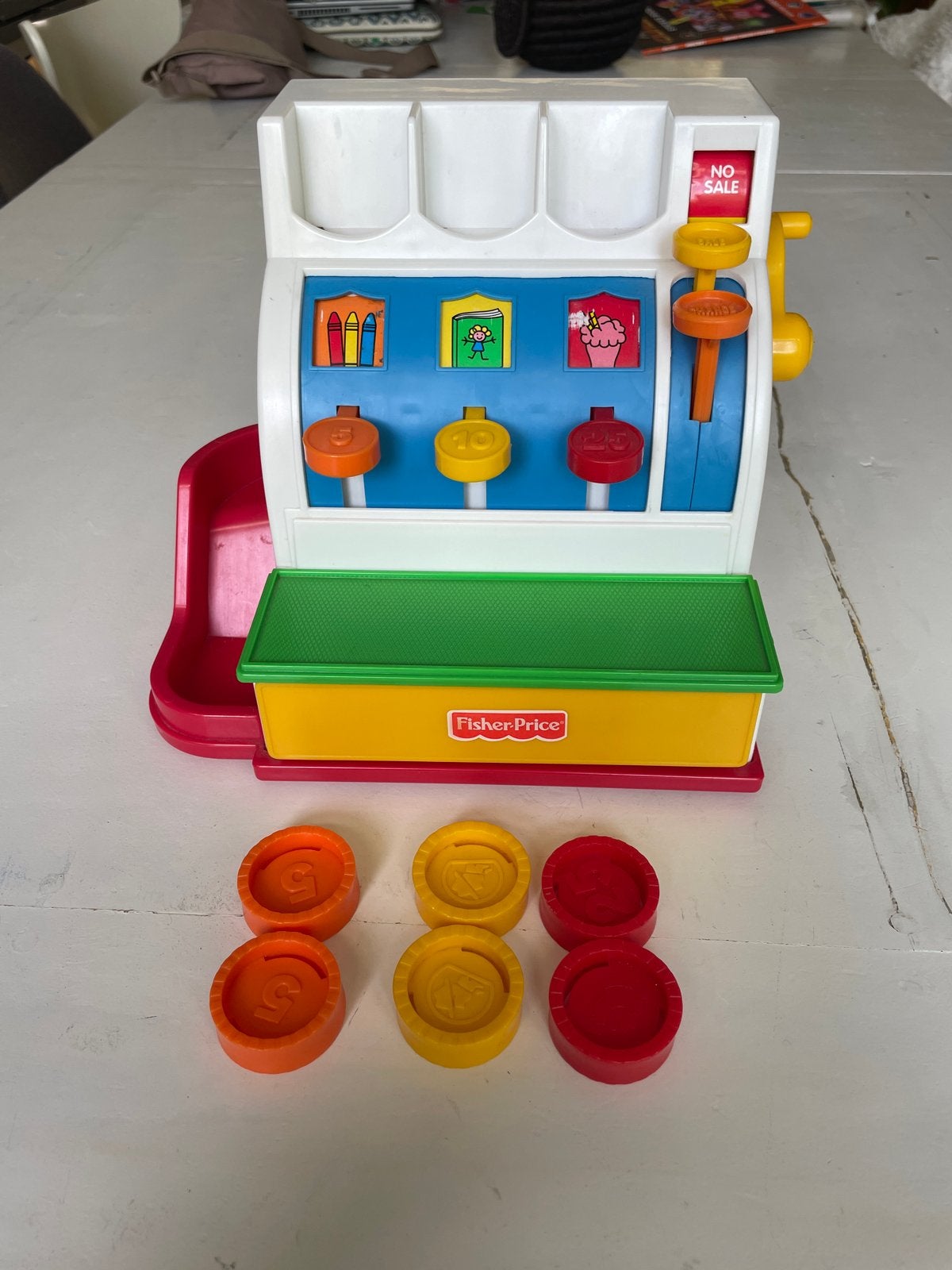 Fisher-Price Kassa met Munten, Ophalen, Gebruikt, Speelset