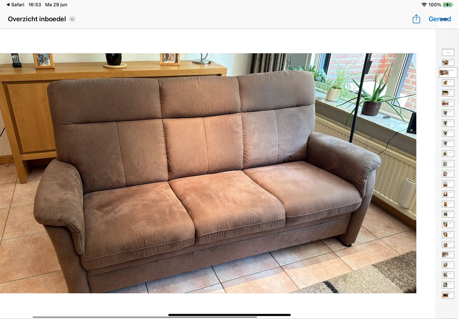 3 zits bank, Ophalen, 150 tot 200 cm, Driepersoons, 75 tot 100 cm