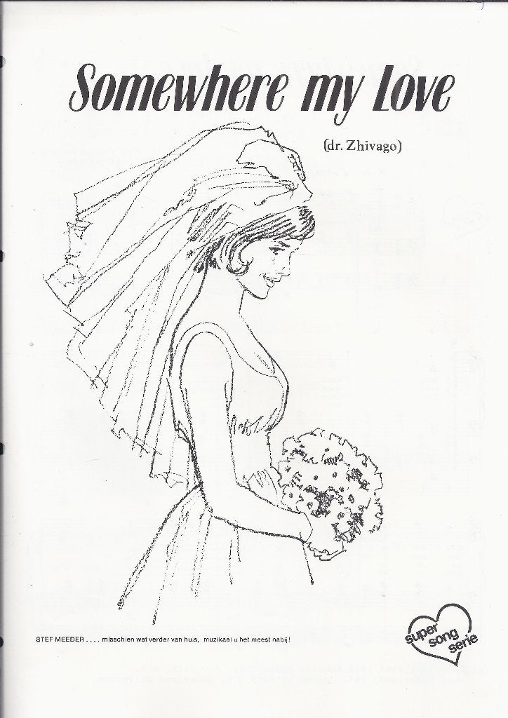 Z12 bladmuziek somewhere my love uit dr zhivago, Muziek en Instrumenten, Orgel, Gebruikt, Ophalen of Verzenden, Artiest of Componist