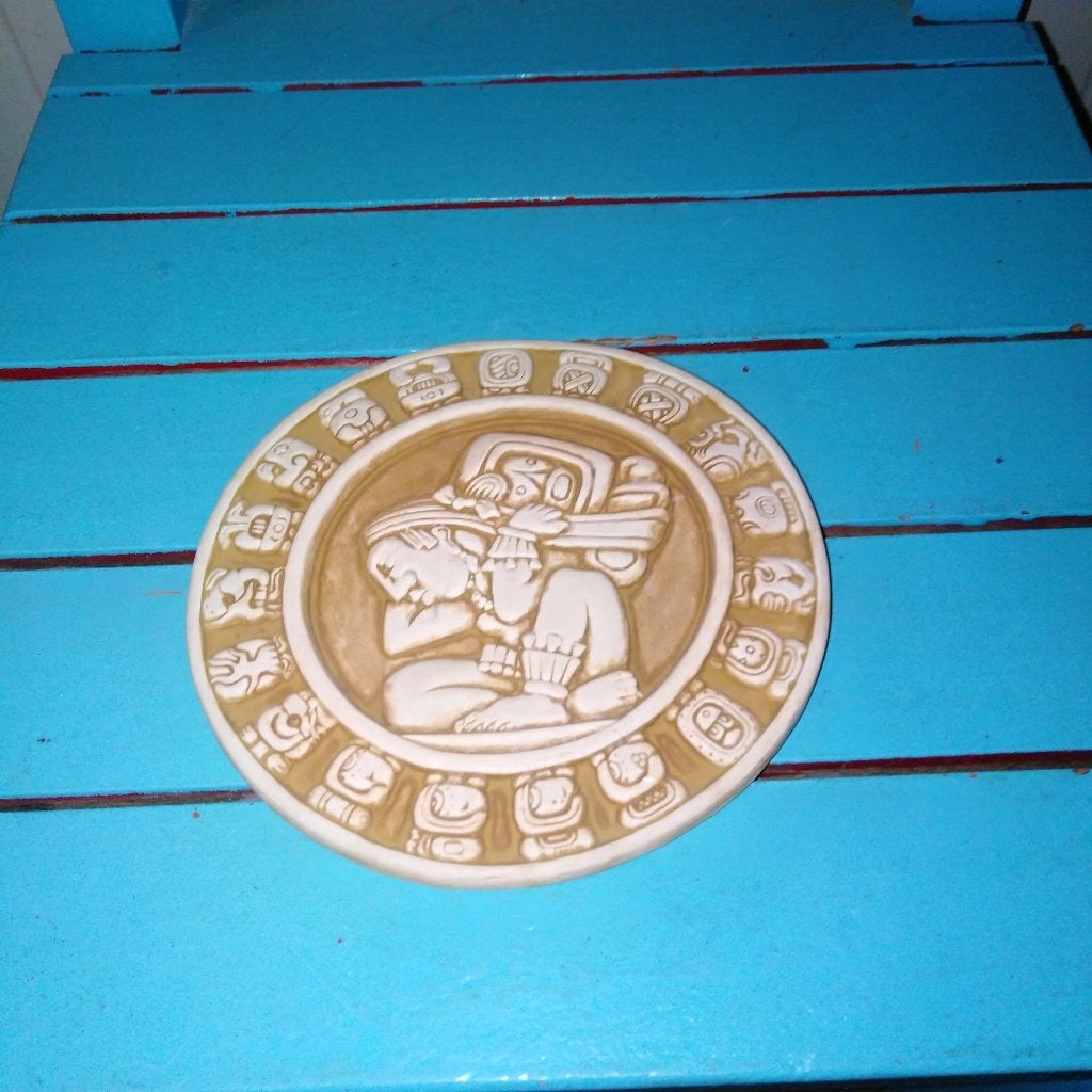 Kleine Maya kalender Mayan Zodiac/Zodiaco Maya, Huis en Inrichting, Ophalen, Gebruikt, Meerkleurig, Decoratieobject