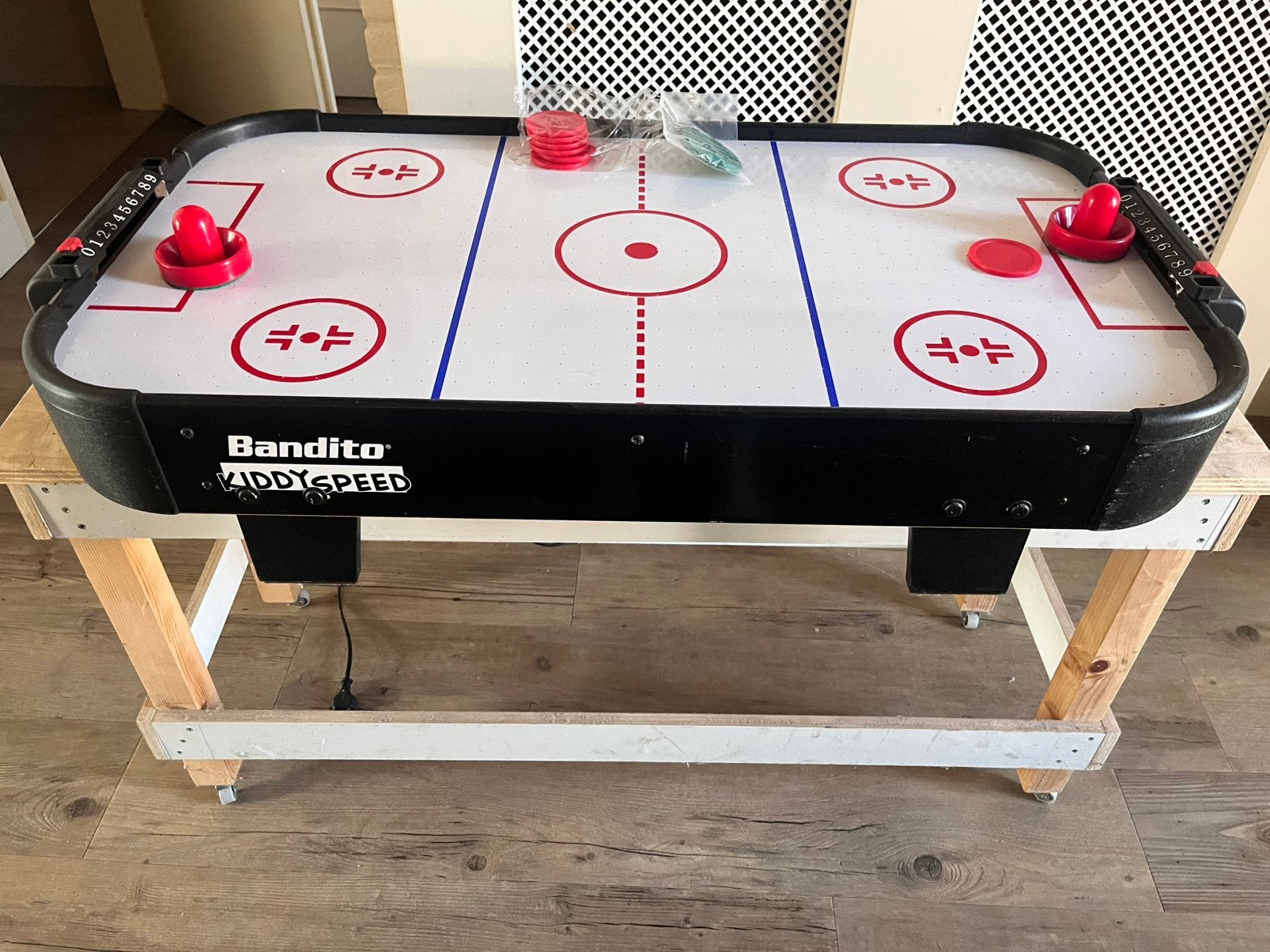 Airhockey elektisch 1 meter, Ophalen, Zo goed als nieuw