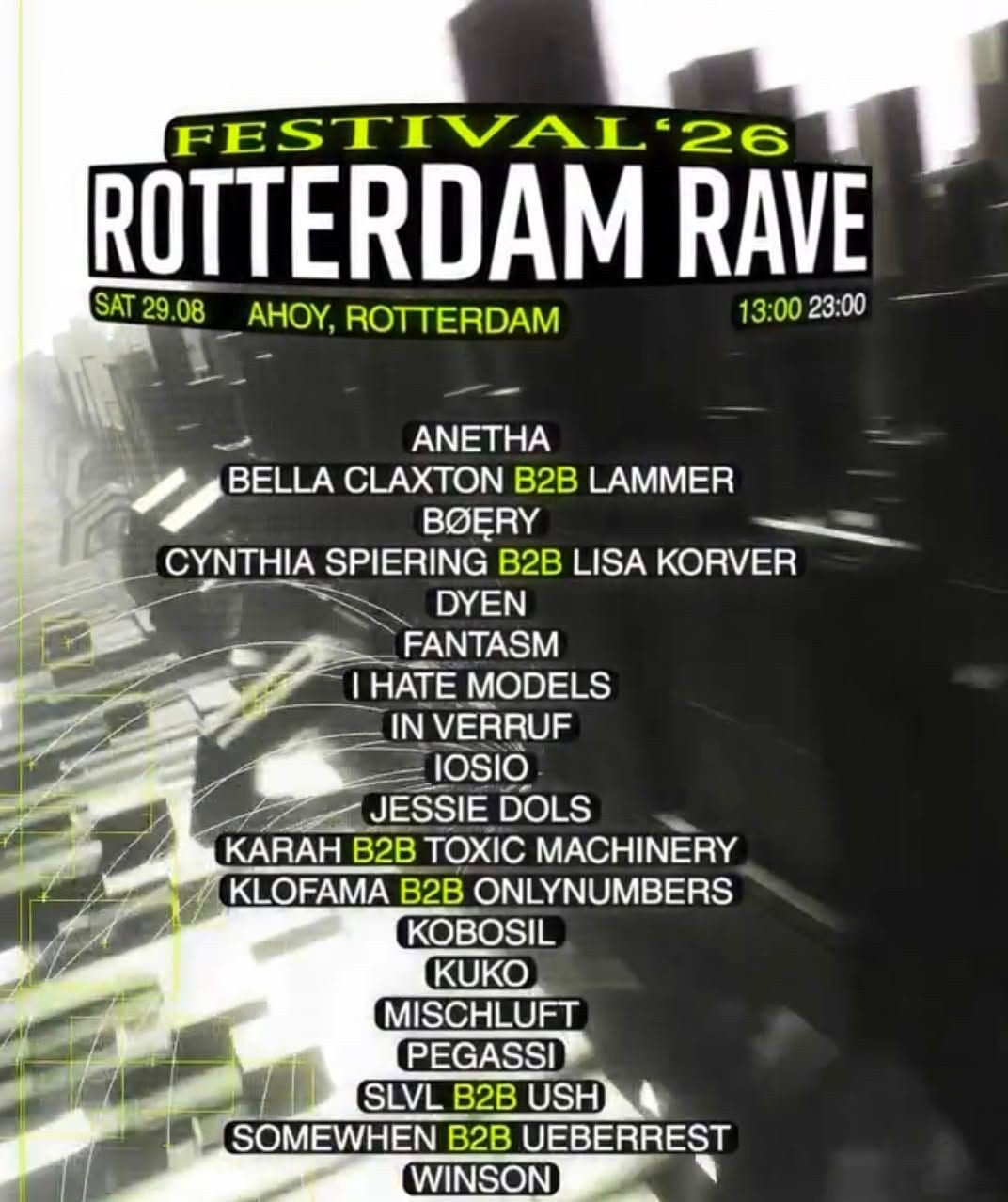 Rotterdam rave festival 29 aug 1 ticket, Eén persoon