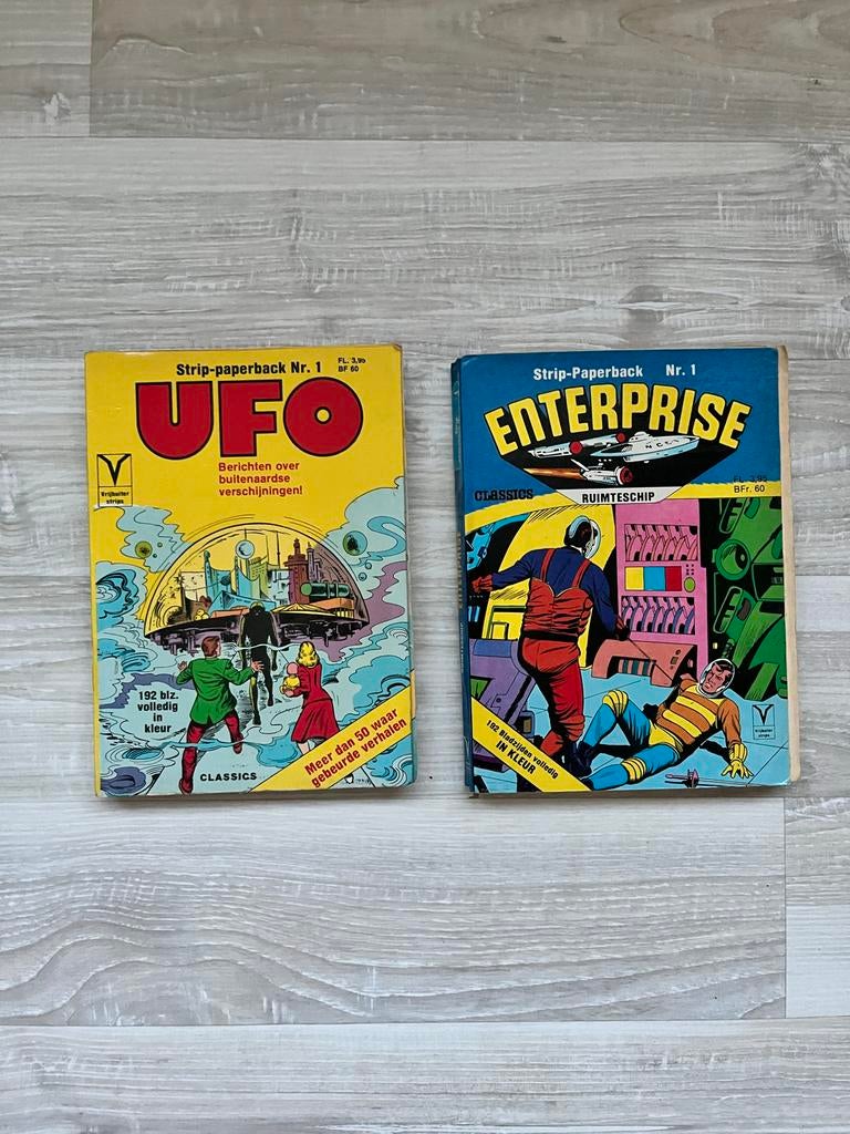 UFO en Enterprise strip-paperbacks Nr. 1, Boeken, Stripboeken, Gelezen, Meerdere stripboeken, Ophalen of Verzenden