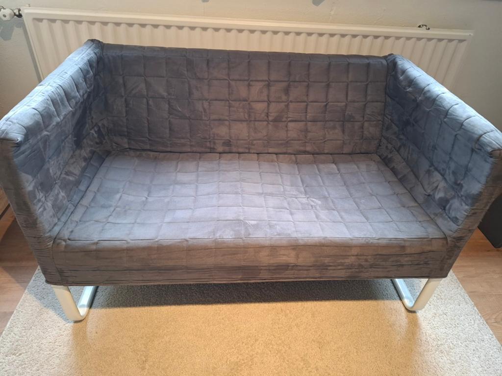 IKEA Knopparp tweepersoonsbank - donkergrijs, Ophalen, Minder dan 75 cm, Tweepersoons, Zo goed als nieuw