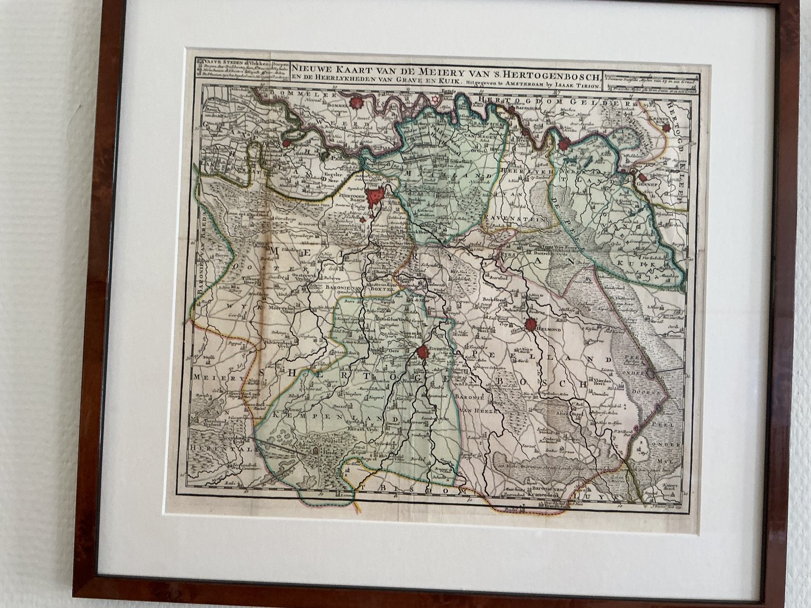 Antieke kaart tirion, Boeken, Atlassen en Landkaarten, Ophalen of Verzenden, 1800 tot 2000, Nederland, Landkaart