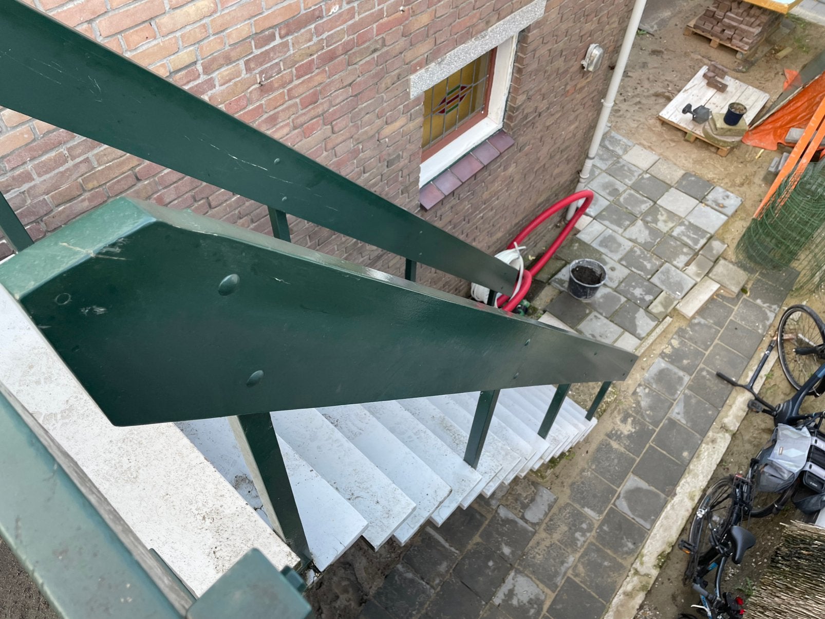 Buitentrap groen, Ophalen, Gebruikt, Trap, Opvouwbaar of Inschuifbaar