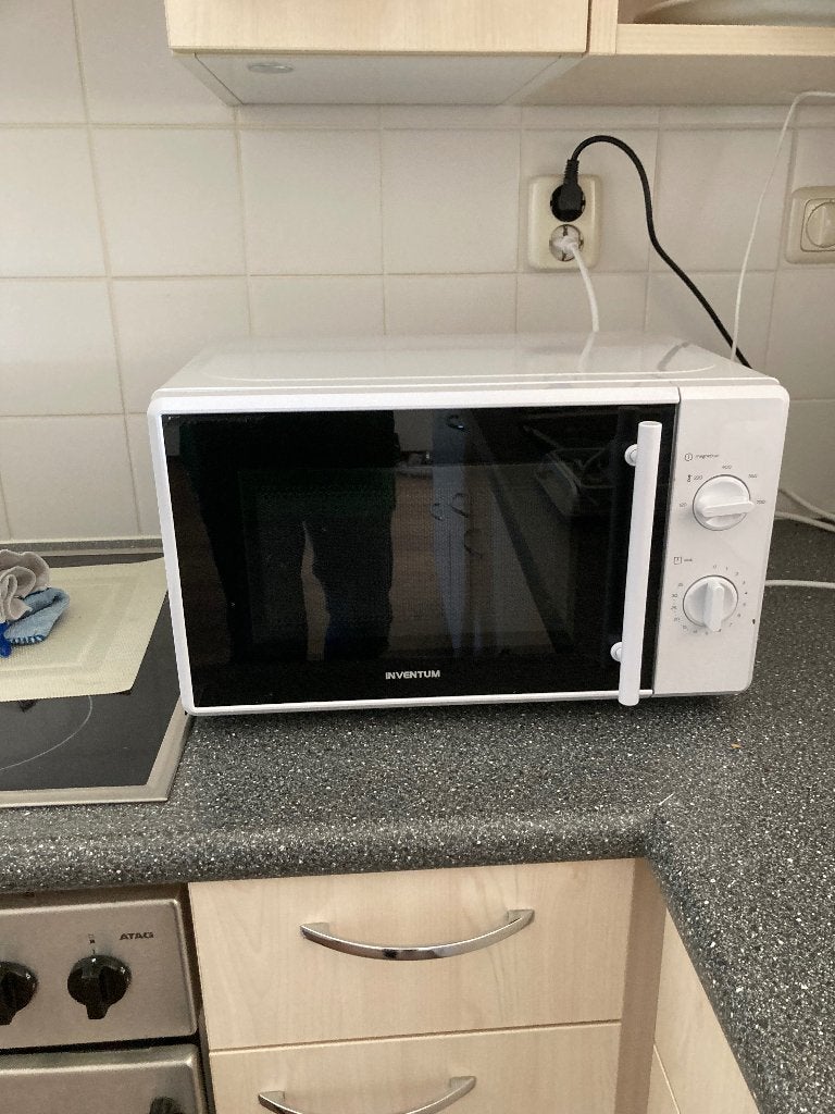 Inventum Vrijstaande Magnetron - Wit, Gebruikt, Ophalen of Verzenden, Magnetron, Draaiplateau
