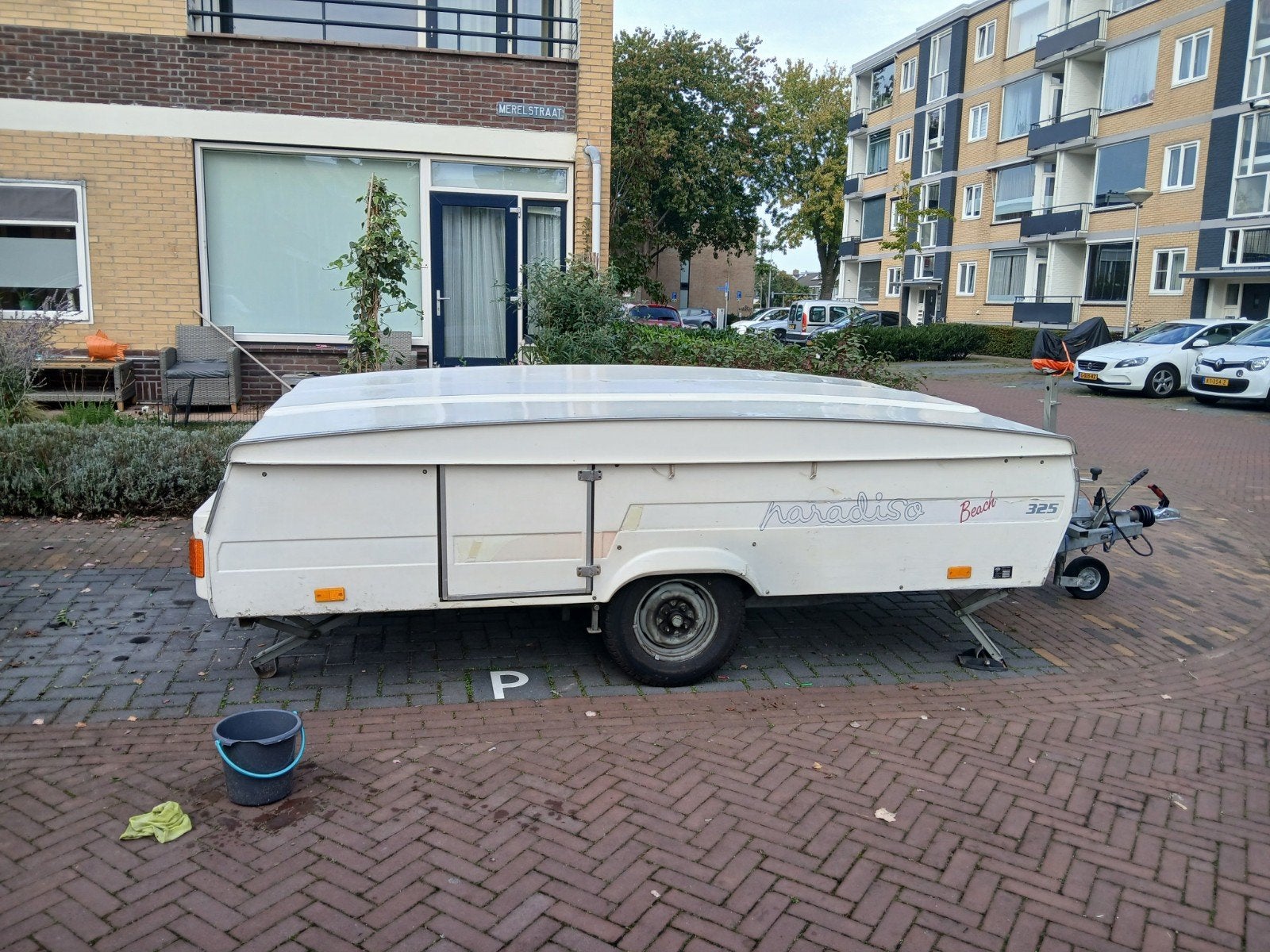 Paradiso Beach 325 vouwwagen uit 1989 met fietsenrek, Ophalen, Tot en met 2, Aanwezig, Overige merken