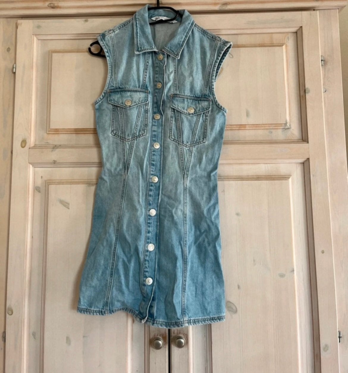 Zara denim jurk maat XS, Blauw, Ophalen of Verzenden, Zo goed als nieuw, Maat 34 (XS) of kleiner