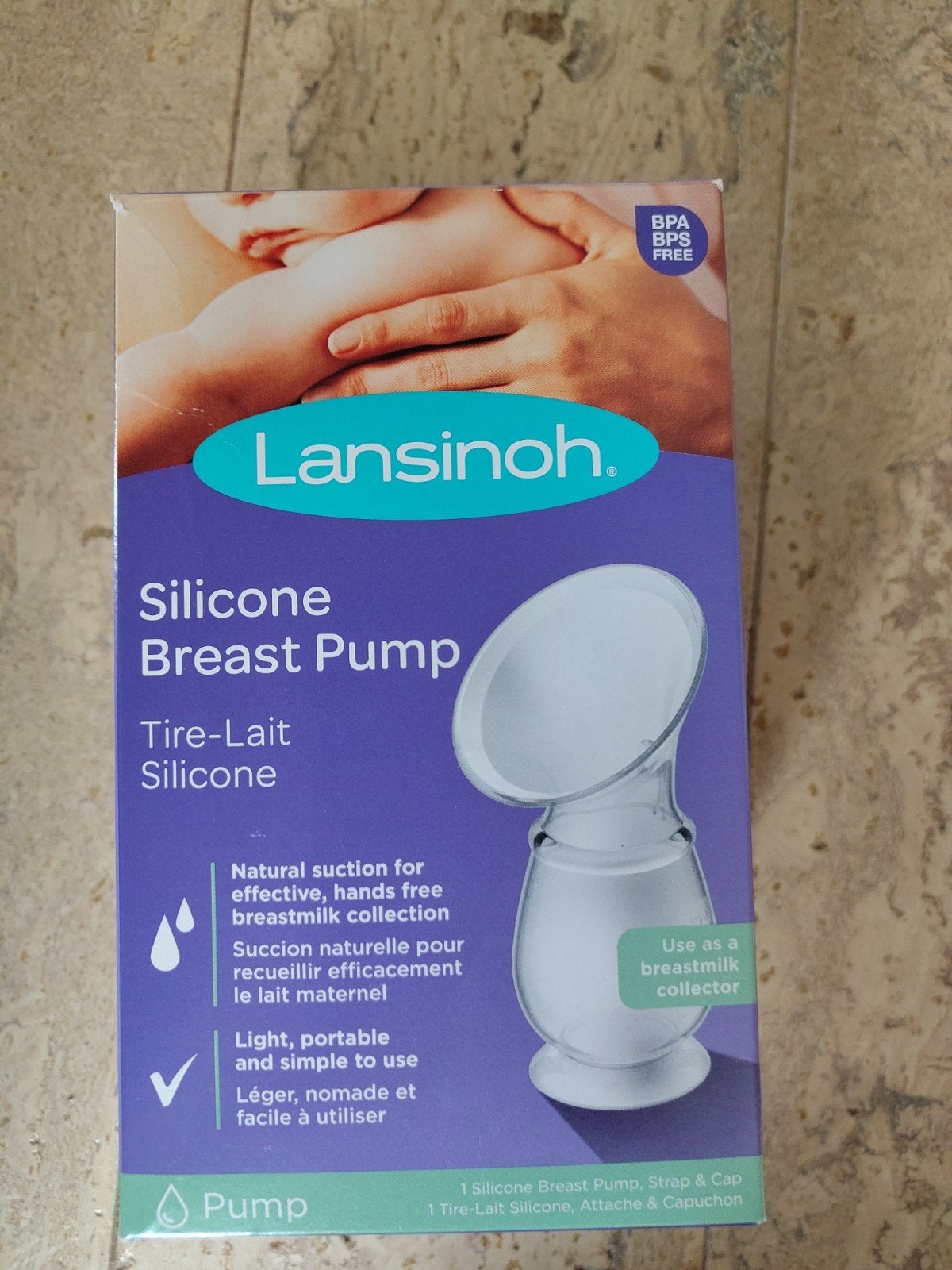 Lansinoh siliconen handkolf, Ophalen of Verzenden, Zo goed als nieuw, Borstkolf