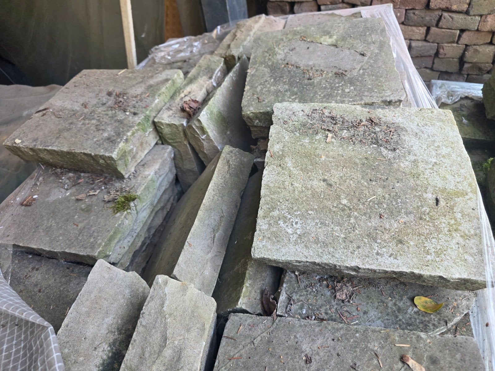 Terrastegels van natuursteen, Tuin en Terras, Ophalen, Gebruikt, Terrastegels, Natuursteen