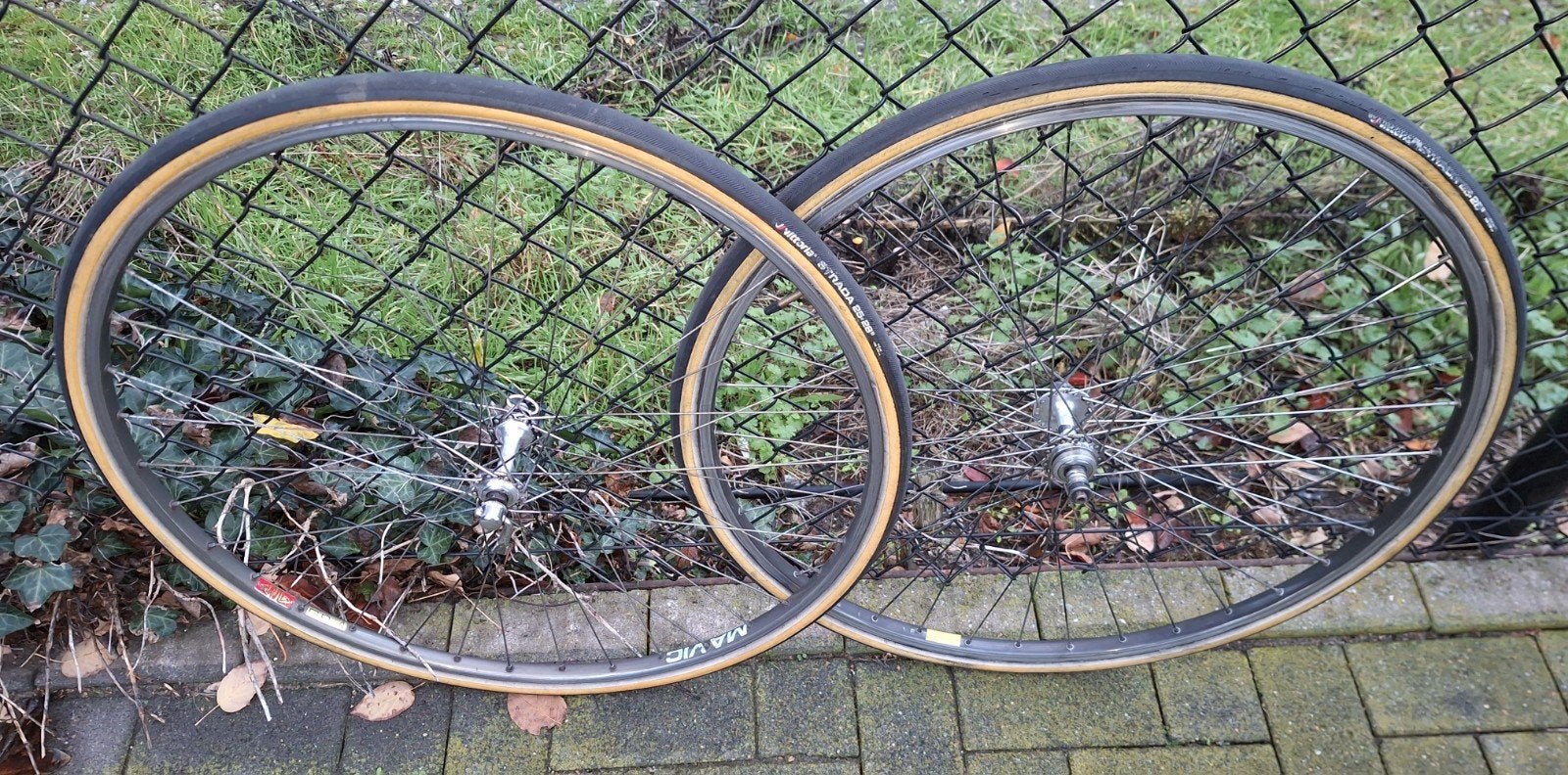 mooie vintage mavic professional velgen set vittoria tubes, Gebruikt, Staal, Mavic, Racefiets