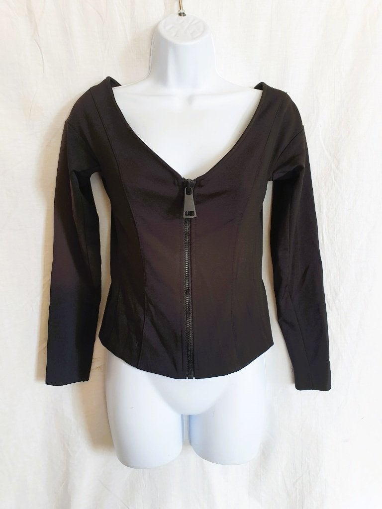 Stoer zwart jasje met rits. Mt 36. Merk Nikkie, Kleding | Dames, ., Zwart, Ophalen of Verzenden, Zo goed als nieuw