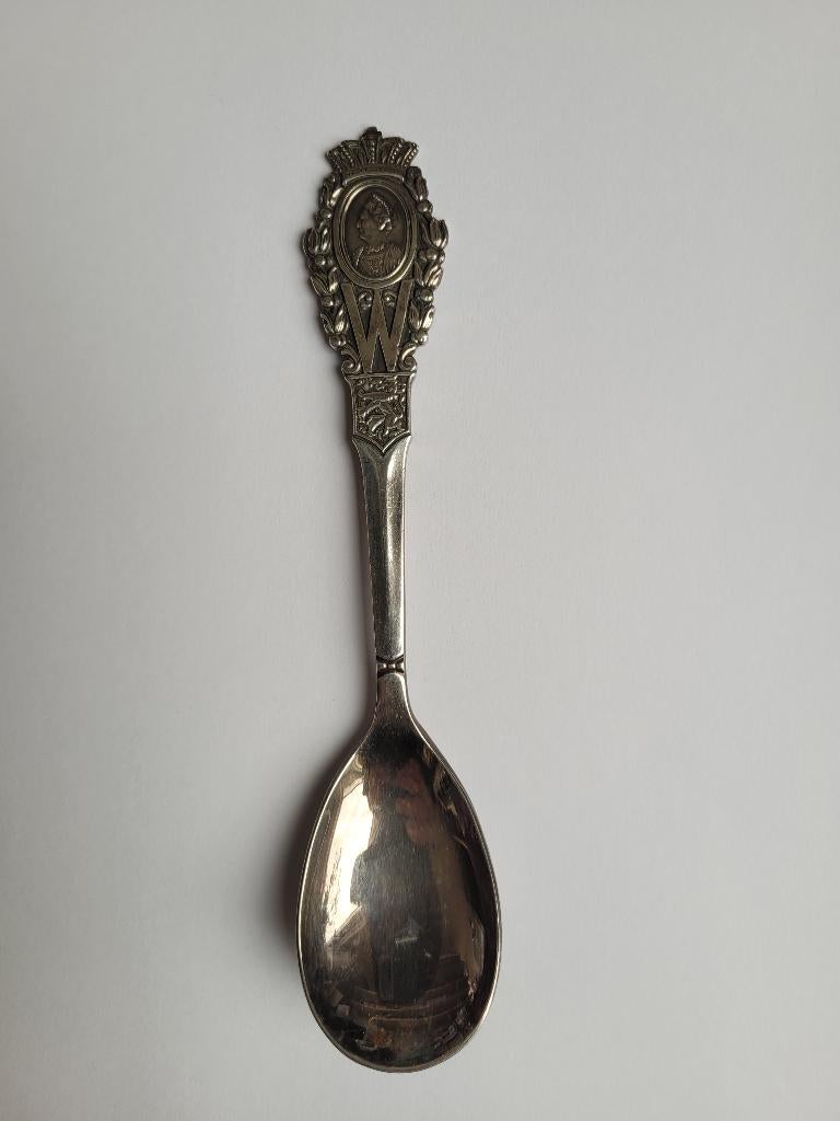 Lepel 40 jarig jubileum Kon. Wilhelmina 1898 -1938, Ophalen of Verzenden, Zilver