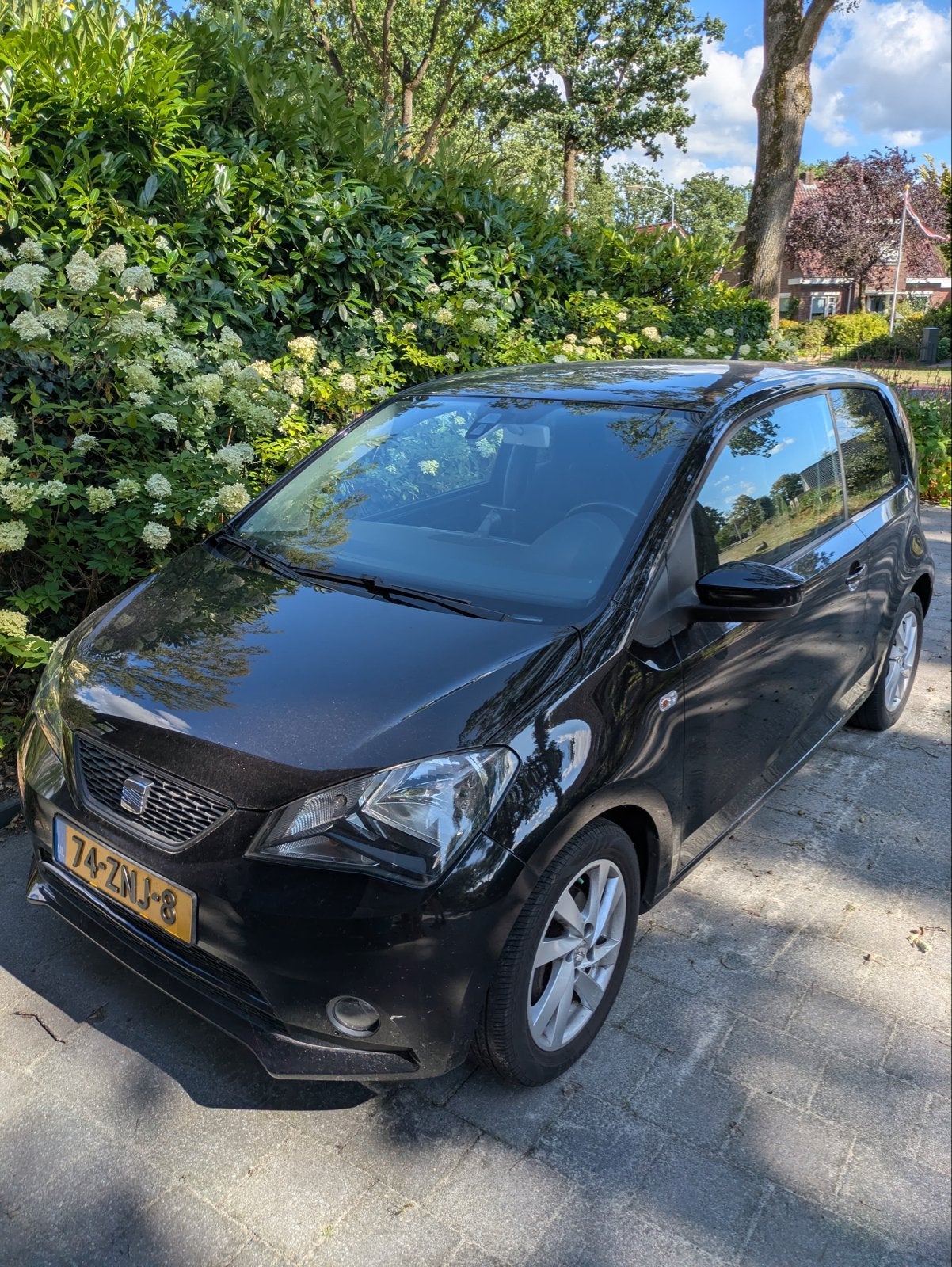 Seat Mii 1.0 55KW 2013 Zwart, Voorwielaandrijving, Euro 5, Stof, 74 pk