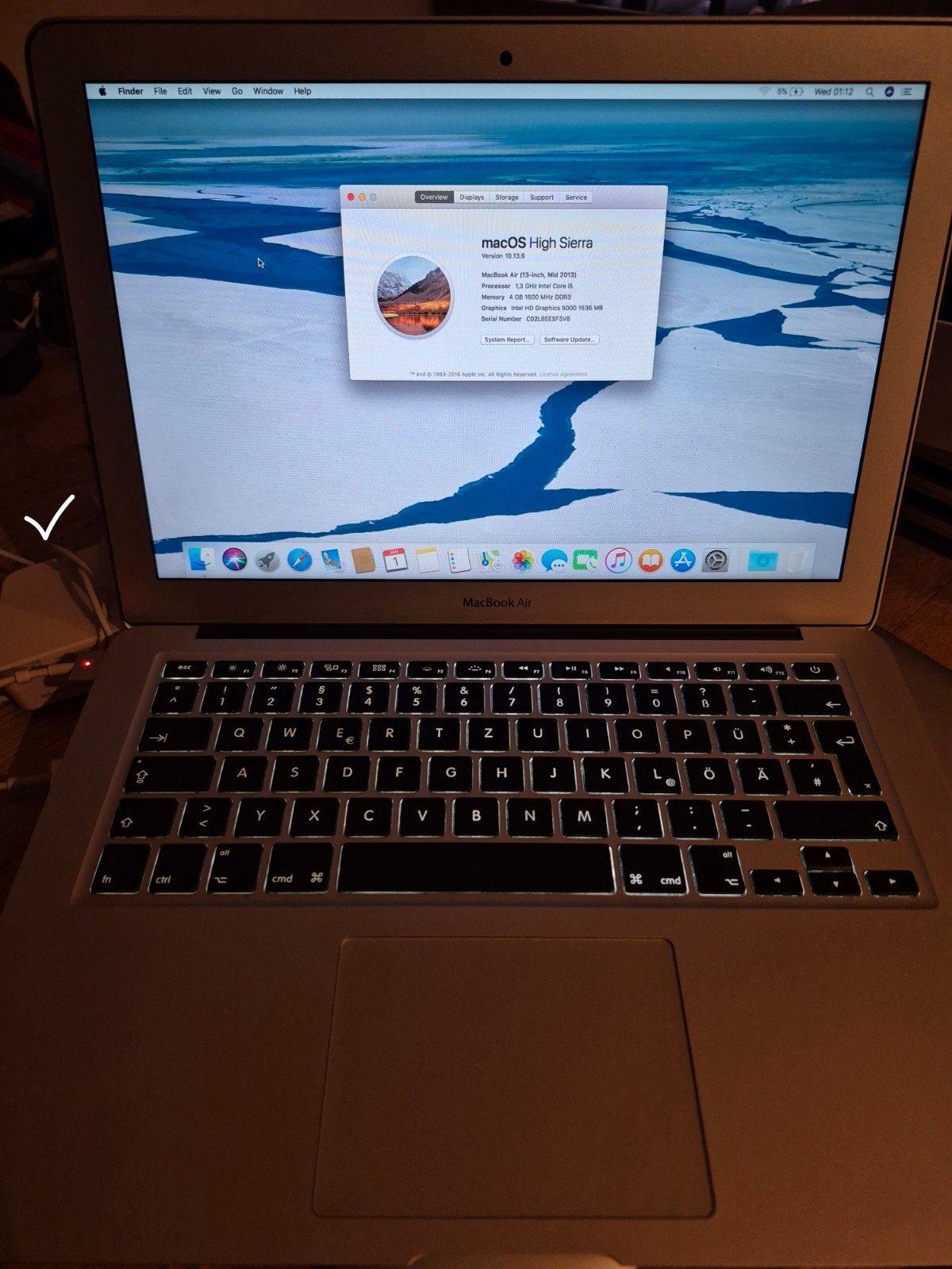 Apple MacBook Air 13-inch (mid 2013), Computers en Software, Apple Macbooks, Ophalen, Gebruikt, Qwerty, 13 inch