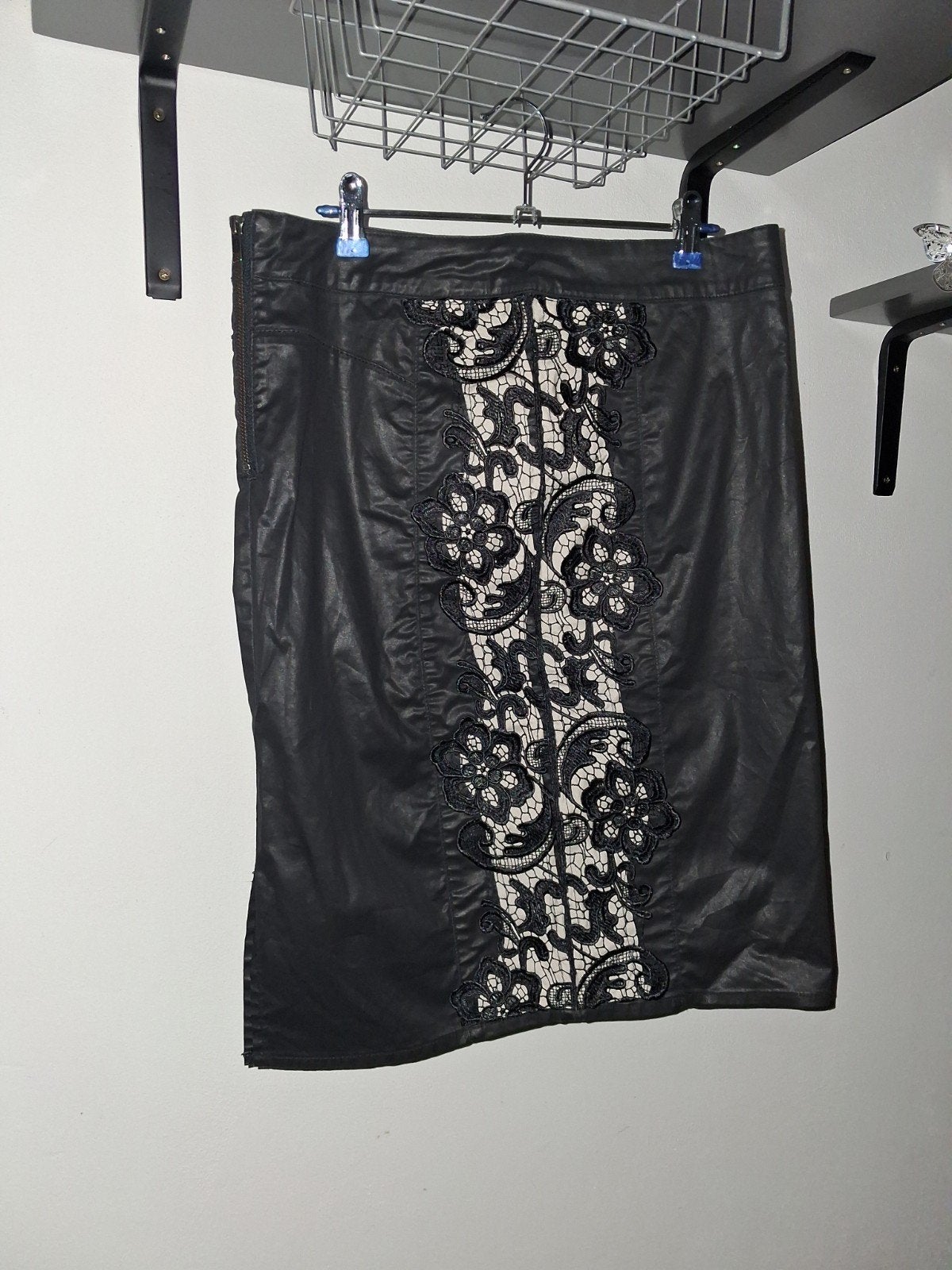 SUPERSTAR gecoat rok maat M. 5hale=4betale, Kleding | Dames, Rokken, Maat 38/40 (M), Zwart, Ophalen of Verzenden, Zo goed als nieuw