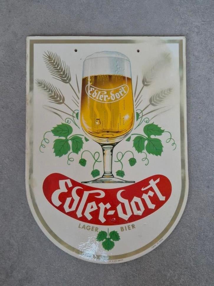Bier reclame Brouwerij Mena Edler Dort, Verzamelen, Ophalen of Verzenden, Reclamebord