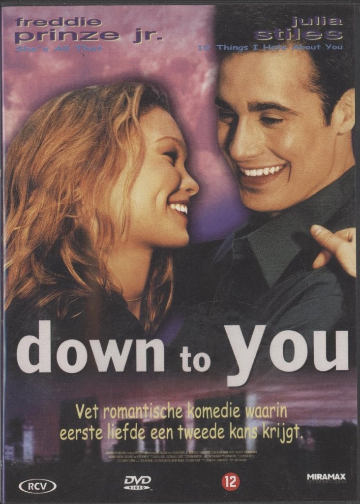 78) Down to You: met Freddie Prince Jr. en Julia Stiles, Vanaf 12 jaar, Ophalen of Verzenden, Gebruikt, Romantische komedie