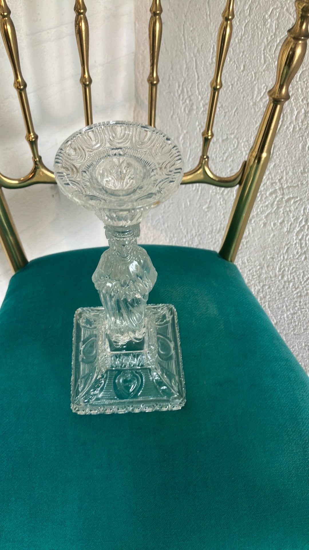 Antieke kandelaar, Antiek en Kunst, Antiek | Glas en Kristal, Ophalen of Verzenden