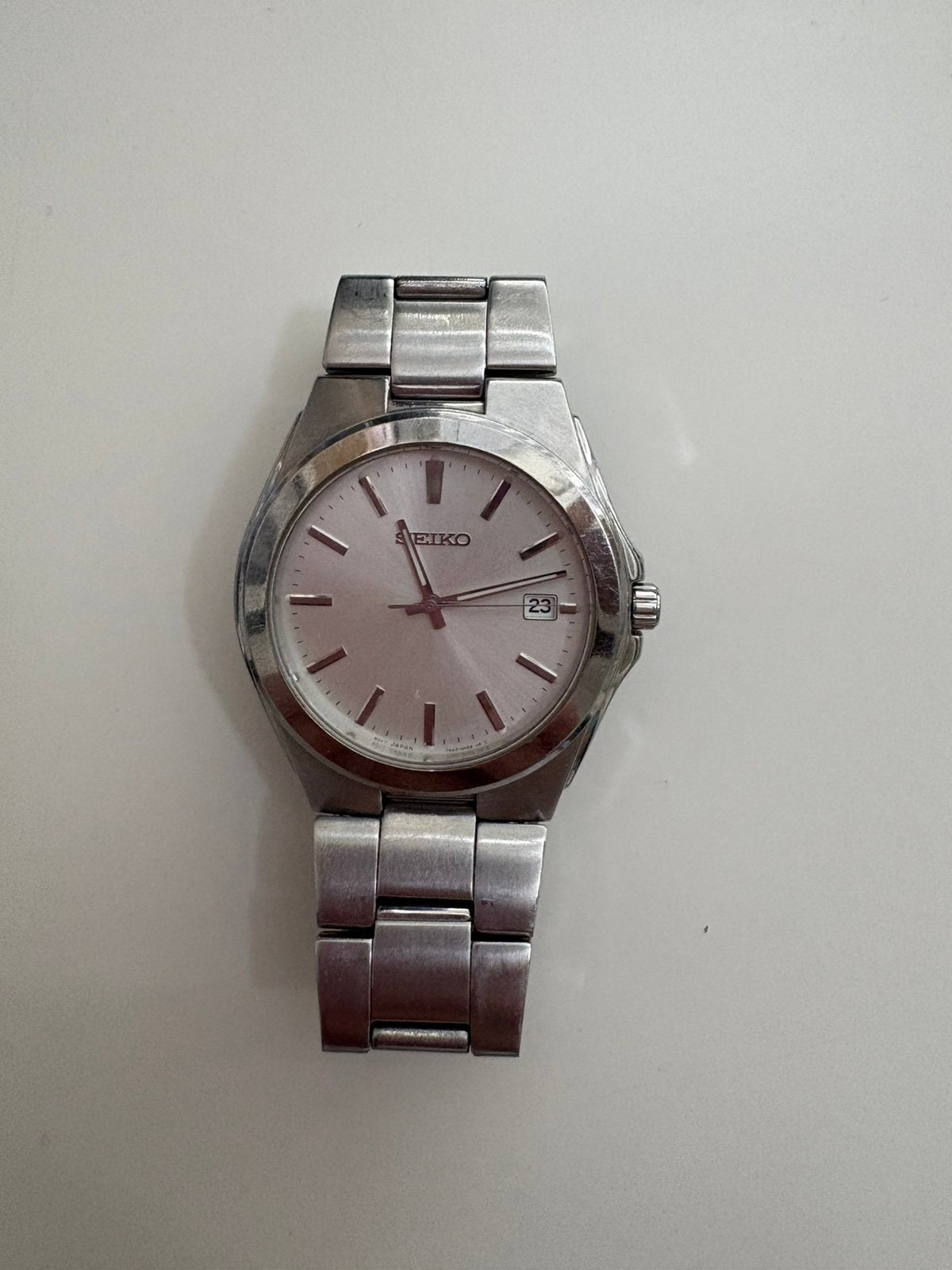 Seiko SUR573P1 horloge (vintage), Sieraden, Tassen en Uiterlijk, Horloges | Heren, Gebruikt, Staal, Ophalen of Verzenden, Seiko