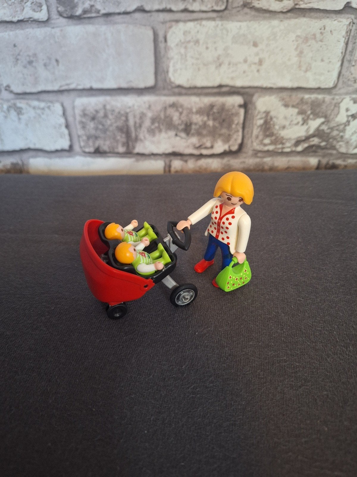 Playmobil moeder met tweeling in kinderwagen, Ophalen, Zo goed als nieuw