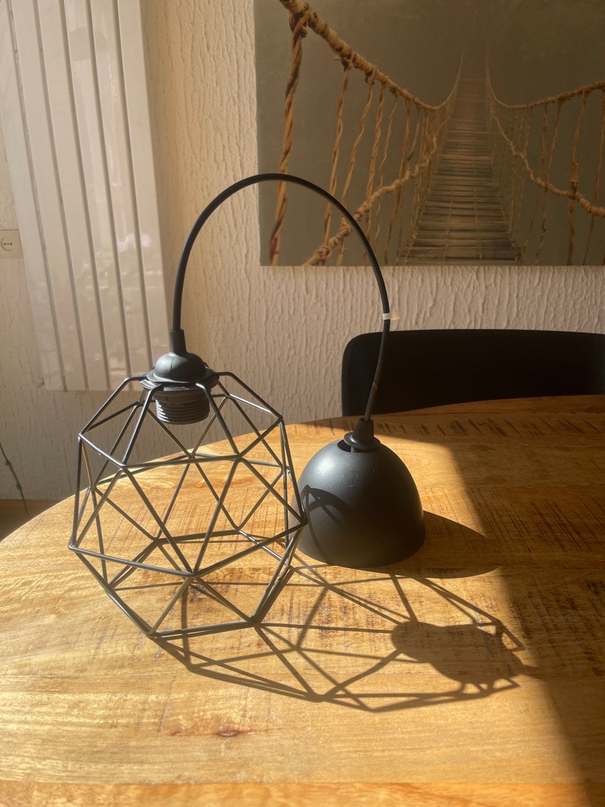 Zwarte Ikea hanglamp, Huis en Inrichting, Ophalen, Zo goed als nieuw, Metaal