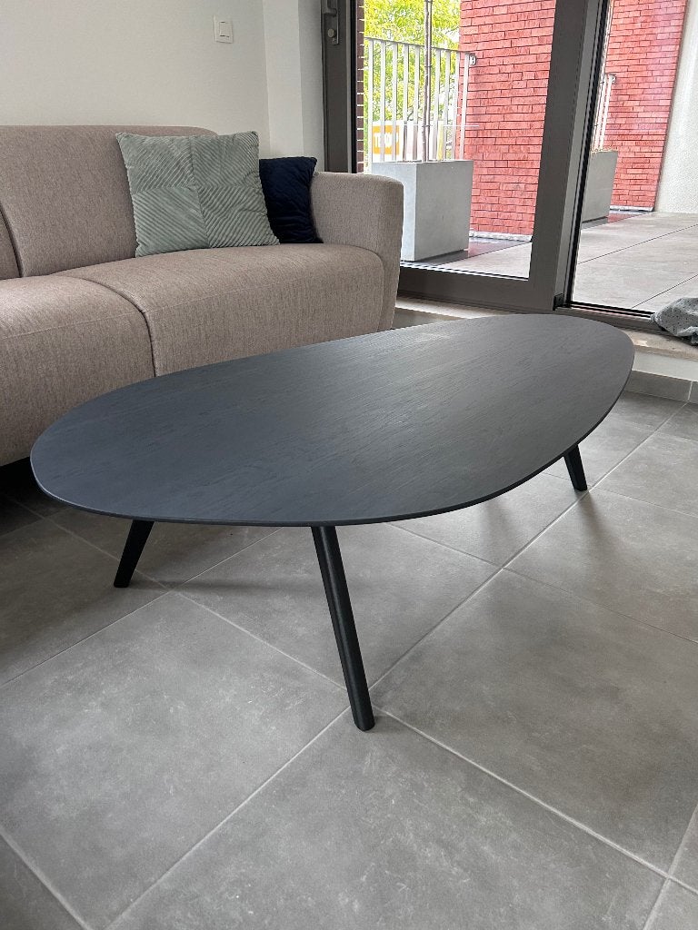 Salontafel Ferry organisch Goossens, Ophalen, 100 tot 150 cm, Eikenhout, 50 tot 100 cm