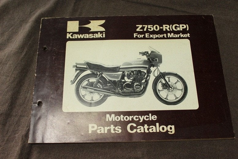 Kawasaki Z750R GP 1982 motorcycle parts catalogue Z750 R1, Motoren, Ophalen of Verzenden, Kawasaki