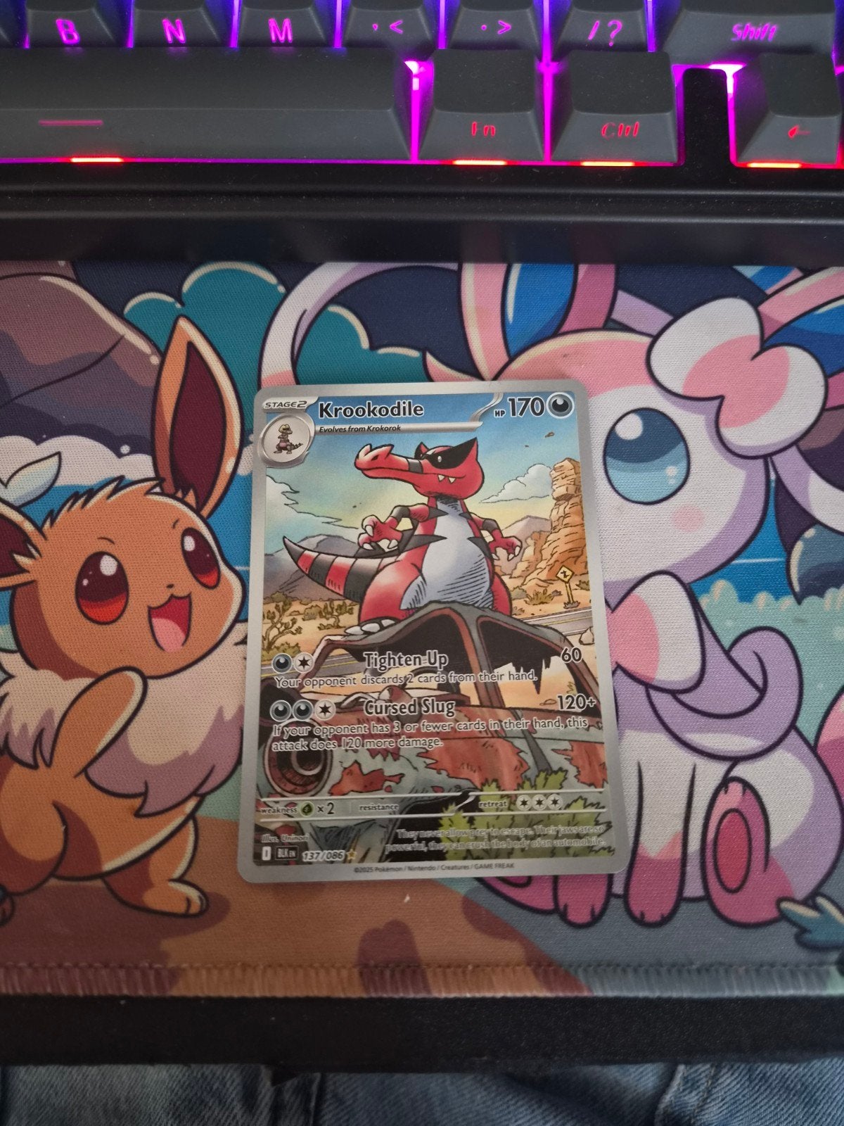 Krookodile Pokémon kaart (Black Bolt 137/086), Ophalen of Verzenden, Zo goed als nieuw, Losse kaart