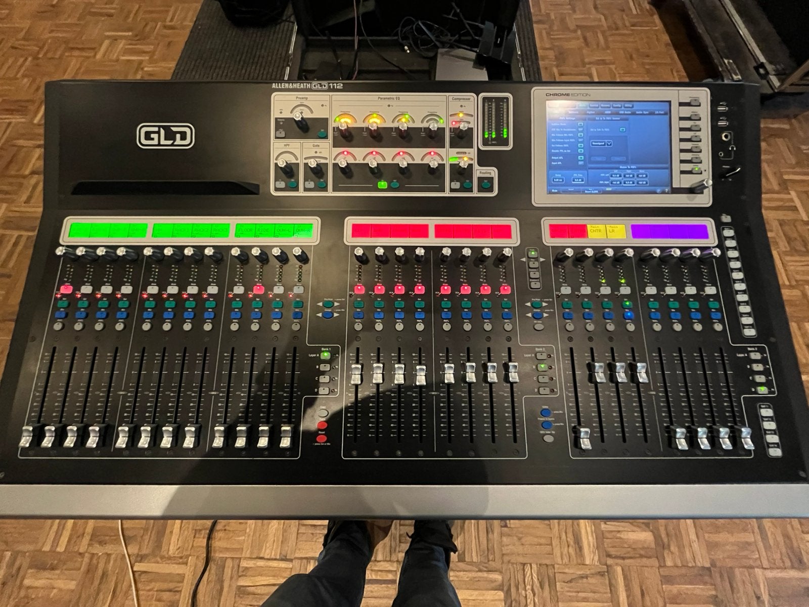 Allen & Heath GLD-112 geluidstafel met Dante 64 kaart, Ophalen, Zo goed als nieuw, Audio