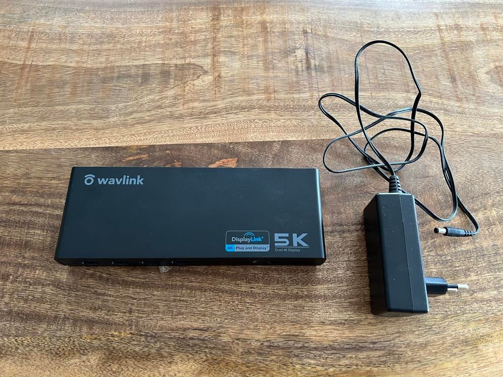 Wavlink 5K DisplayLink Docking Station - Dual 4K Display, Computers en Software, Dockingstations, Ophalen of Verzenden, Zo goed als nieuw
